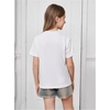image:imageRoseSeek Girls Graphic Print Tee Shirt Round Neck Short Sleeve T Shirts Summer Cute Trendy TopsSea White