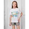 image:imageRoseSeek Girls Graphic Print Tee Shirt Round Neck Short Sleeve T Shirts Summer Cute Trendy TopsSea White