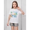 image:imageRoseSeek Girls Graphic Print Tee Shirt Round Neck Short Sleeve T Shirts Summer Cute Trendy TopsSea White