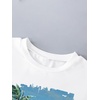 image:imageRoseSeek Girls Graphic Print Tee Shirt Round Neck Short Sleeve T Shirts Summer Cute Trendy TopsVacation White