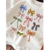 image:imageRoseSeek Girls Graphic Print Tee Shirt Round Neck Short Sleeve T Shirts Summer Cute Trendy TopsWhite Bow
