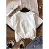image:imageRoseSeek Girls Graphic Print Tee Shirt Round Neck Short Sleeve T Shirts Summer Cute Trendy TopsWhite Letter