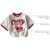 image:imageRoseSeek Girls Graphic Print Tee Shirt Round Neck Short Sleeve T Shirts Summer Cute Trendy TopsWhite Red