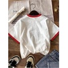 image:imageRoseSeek Girls Graphic Print Tee Shirt Round Neck Short Sleeve T Shirts Summer Cute Trendy TopsWhite Red
