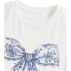 image:imageRoseSeek Girls Graphic Print Tee Shirt Round Neck Short Sleeve T Shirts Summer Cute Trendy TopsWhite Snow Bow