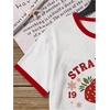 image:imageRoseSeek Girls Graphic Print Tee Shirt Round Neck Short Sleeve T Shirts Summer Cute Trendy TopsWhite and Red