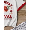 image:imageRoseSeek Girls Graphic Print Tee Shirt Round Neck Short Sleeve T Shirts Summer Cute Trendy TopsWhite and Red