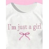 image:imageRoseSeek Girls Graphic Tee Crew Neck Letter Bow Print Crop Tops Casual Cute Short Sleeve T ShirtWhite