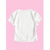 image:imageRoseSeek Girls Graphic Tee Crew Neck Letter Bow Print Crop Tops Casual Cute Short Sleeve T ShirtWhite