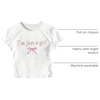 image:imageRoseSeek Girls Graphic Tee Crew Neck Letter Bow Print Crop Tops Casual Cute Short Sleeve T ShirtWhite