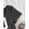 image:imageRoseSeek Girls Graphic Tees Off The Shoulder Tops Short Sleeve Jersey Shirts Y2K Crop TopsDark Grey