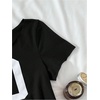 image:imageRoseSeek Girls Graphic Tees Off The Shoulder Tops Short Sleeve Jersey Shirts Y2K Crop TopsNumber Black