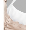 image:imageRoseSeek Girls Halter Crop Tops Colorblock Bowknot Fake Two Piece Cute Summer T Shirt Y2k Tops TrendyApricot