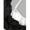 image:imageRoseSeek Girls Halter Crop Tops Colorblock Bowknot Fake Two Piece Cute Summer T Shirt Y2k Tops TrendyBlack With White
