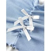 image:imageRoseSeek Girls Halter Crop Tops Colorblock Bowknot Fake Two Piece Cute Summer T Shirt Y2k Tops TrendyLight Blue