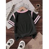 image:imageRoseSeek Girls Jersey Shirts Color Block Number Graphic Tees Short Sleeve Crew Neck Sports T ShirtBlack 15