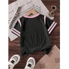 image:imageRoseSeek Girls Jersey Shirts Color Block Number Graphic Tees Short Sleeve Crew Neck Sports T ShirtBlack and Pink Letter