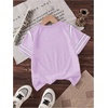 image:imageRoseSeek Girls Jersey Shirts Color Block Number Graphic Tees Short Sleeve Crew Neck Sports T ShirtMauve Purple