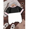 image:imageRoseSeek Girls Jersey Shirts Color Block Number Graphic Tees Short Sleeve Crew Neck Sports T ShirtMulticolor