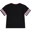 image:imageRoseSeek Girls Jersey Shirts Color Block Number Graphic Tees Short Sleeve Crew Neck Sports T ShirtNumber Black and Pink