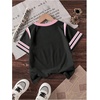 image:imageRoseSeek Girls Jersey Shirts Color Block Number Graphic Tees Short Sleeve Crew Neck Sports T ShirtPink and Black