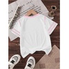 image:imageRoseSeek Girls Jersey Shirts Color Block Number Graphic Tees Short Sleeve Crew Neck Sports T ShirtWhite
