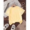 image:imageRoseSeek Girls Jersey Shirts Color Block Number Graphic Tees Short Sleeve Crew Neck Sports T ShirtYellow