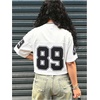 image:imageRoseSeek Girls Jersey Shirts Number Graphic Tees Half Sleeve Hip Hop Y2k Crop Tops Football JerseyWhite