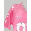 image:imageRoseSeek Girls Jersey Y2K Oversized Graphic Number Print Tops V Neck Short Sleeve T Shirt Hip Pop Tee StreetwearPeach Pink