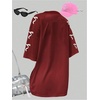 image:imageRoseSeek Girls Jersey Y2K Oversized Graphic Number Print Tops V Neck Short Sleeve T Shirt Hip Pop Tee StreetwearRed