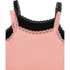 image:imageRoseSeek Girls Lace Tank Tops Ribbed Knit Sleeveless Basic Tank Shirts Cute Camisole TopsBlack and Pink