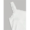 image:imageRoseSeek Girls Lace Tank Tops Ribbed Knit Sleeveless Basic Tank Shirts Cute Camisole TopsBlack and White
