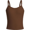 image:imageRoseSeek Girls Lace Tank Tops Ribbed Knit Sleeveless Basic Tank Shirts Cute Camisole TopsWhite and Brown