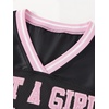 image:imageRoseSeek Girls Leopard Bows Graphic Tees Oversized Football Jersey Mesh Color Block Short Sleeve T ShirtBlack
