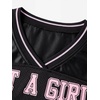 image:imageRoseSeek Girls Leopard Bows Graphic Tees Oversized Football Jersey Mesh Color Block Short Sleeve T ShirtBlack With Pink