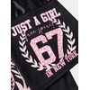 image:imageRoseSeek Girls Leopard Bows Graphic Tees Oversized Football Jersey Mesh Color Block Short Sleeve T ShirtBlack With Pink