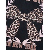 image:imageRoseSeek Girls Leopard Bows Graphic Tees Oversized Football Jersey Mesh Color Block Short Sleeve T ShirtLetter Black