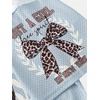 image:imageRoseSeek Girls Leopard Bows Graphic Tees Oversized Football Jersey Mesh Color Block Short Sleeve T ShirtLight Grey