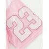 image:imageRoseSeek Girls Leopard Bows Graphic Tees Oversized Football Jersey Mesh Color Block Short Sleeve T ShirtLight Pink White