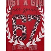 image:imageRoseSeek Girls Leopard Bows Graphic Tees Oversized Football Jersey Mesh Color Block Short Sleeve T ShirtMedium Red