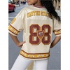 image:imageRoseSeek Girls Leopard Bows Graphic Tees Oversized Football Jersey Mesh Color Block Short Sleeve T ShirtMulticolor Brown