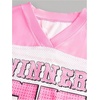 image:imageRoseSeek Girls Leopard Bows Graphic Tees Oversized Football Jersey Mesh Color Block Short Sleeve T ShirtMulticolor Pink