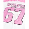 image:imageRoseSeek Girls Leopard Bows Graphic Tees Oversized Football Jersey Mesh Color Block Short Sleeve T ShirtMulticolor Pink