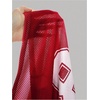 image:imageRoseSeek Girls Leopard Bows Graphic Tees Oversized Football Jersey Mesh Color Block Short Sleeve T ShirtPure Red