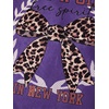 image:imageRoseSeek Girls Leopard Bows Graphic Tees Oversized Football Jersey Mesh Color Block Short Sleeve T ShirtViolet Purple