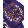 image:imageRoseSeek Girls Leopard Bows Graphic Tees Oversized Football Jersey Mesh Color Block Short Sleeve T ShirtViolet Purple