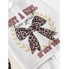 image:imageRoseSeek Girls Leopard Bows Graphic Tees Oversized Football Jersey Mesh Color Block Short Sleeve T ShirtWhite