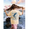 image:imageRoseSeek Girls Letter Animal Graphic Tees Short Sleeve Crewneck T Shirts Oversized Vacation Summer TopsApricot Blue