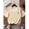 image:imageRoseSeek Girls Letter Animal Graphic Tees Short Sleeve Crewneck T Shirts Oversized Vacation Summer TopsApricot and Blue