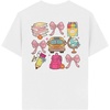 image:imageRoseSeek Girls Letter Animal Graphic Tees Short Sleeve Crewneck T Shirts Oversized Vacation Summer TopsBeige White